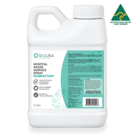 Siqura Hospital Grade Surface Disinfectant *Australian Made* 5 Litre