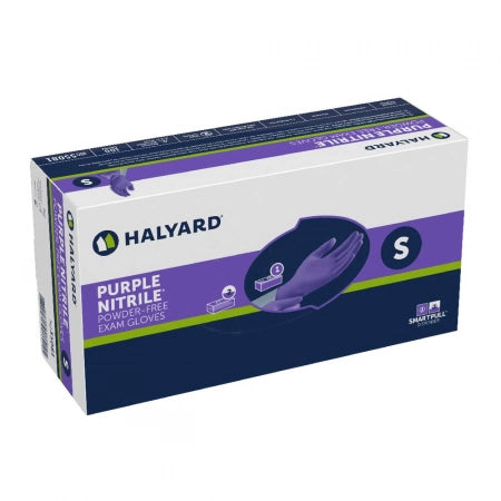 100pcs HALYARD Nitrile Exam Gloves Powder-free, Purple, Non-Sterile
