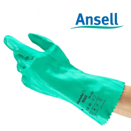 Ansell AlphaTec® 39-122 Reinforced Nitrile Gloves, Extended Cuff, Powder-Free (Sol-KnitTM 39-122)
