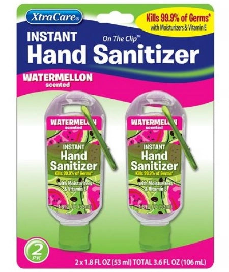 2pcs XtraCare 53ml Hand Sanitizer Set Watermelon Scented with Travel Key Chain