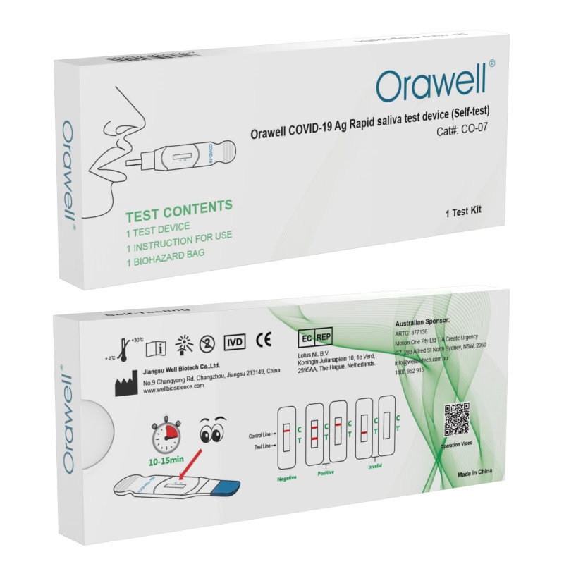 ANTIGEN RAPID TEST - (Saliva Test) - Orawell - Single Pack