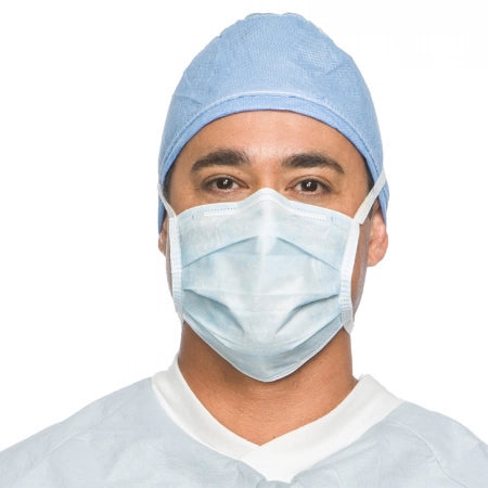 HALYARD SO SOFT* Surgical Mask, Pleat-Style with Ties, White (50 Masks/Box)