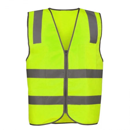 Site Safety Vest H With Zipper- Green