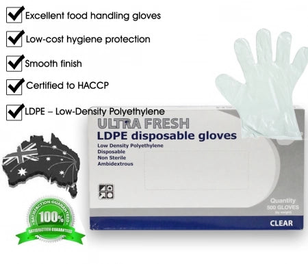 500pcs Food Handling Men Gloves Hygiene Protection