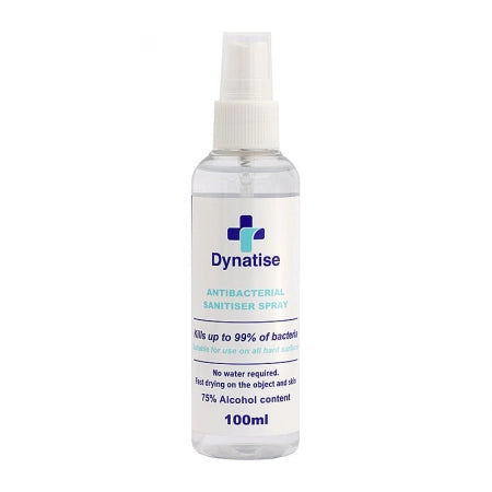 Dynatise Hand Sanitiser Liquid 100ml Spray Bottle