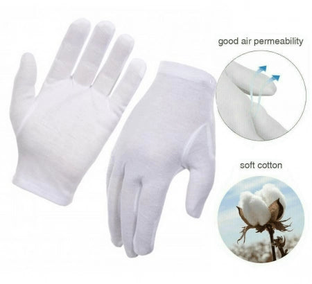 Mens Cotton Interlock Hemmed Wrist Gloves
