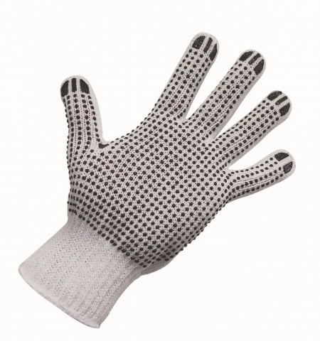 240pairs Bastion Polycotton Gloves with Black PVC Dots (480pcs)